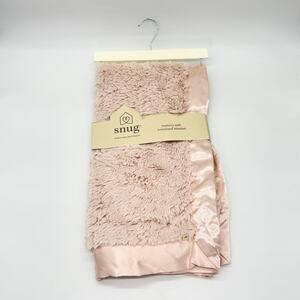 Cutie Pie Baby Snug Pink Baby Blanket Buttery Soft Oversized With Satin Trim NEW